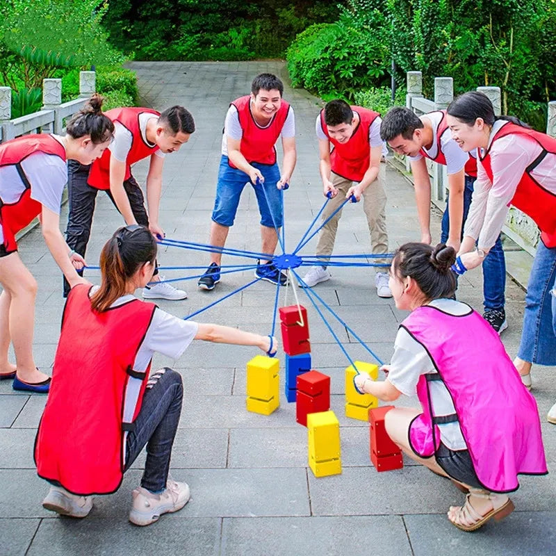Child Outdoor Teamwork Game Props Toy Children Cooperate To Build Tower  Kindergarten Sensory Equipment Kids Sports Toys