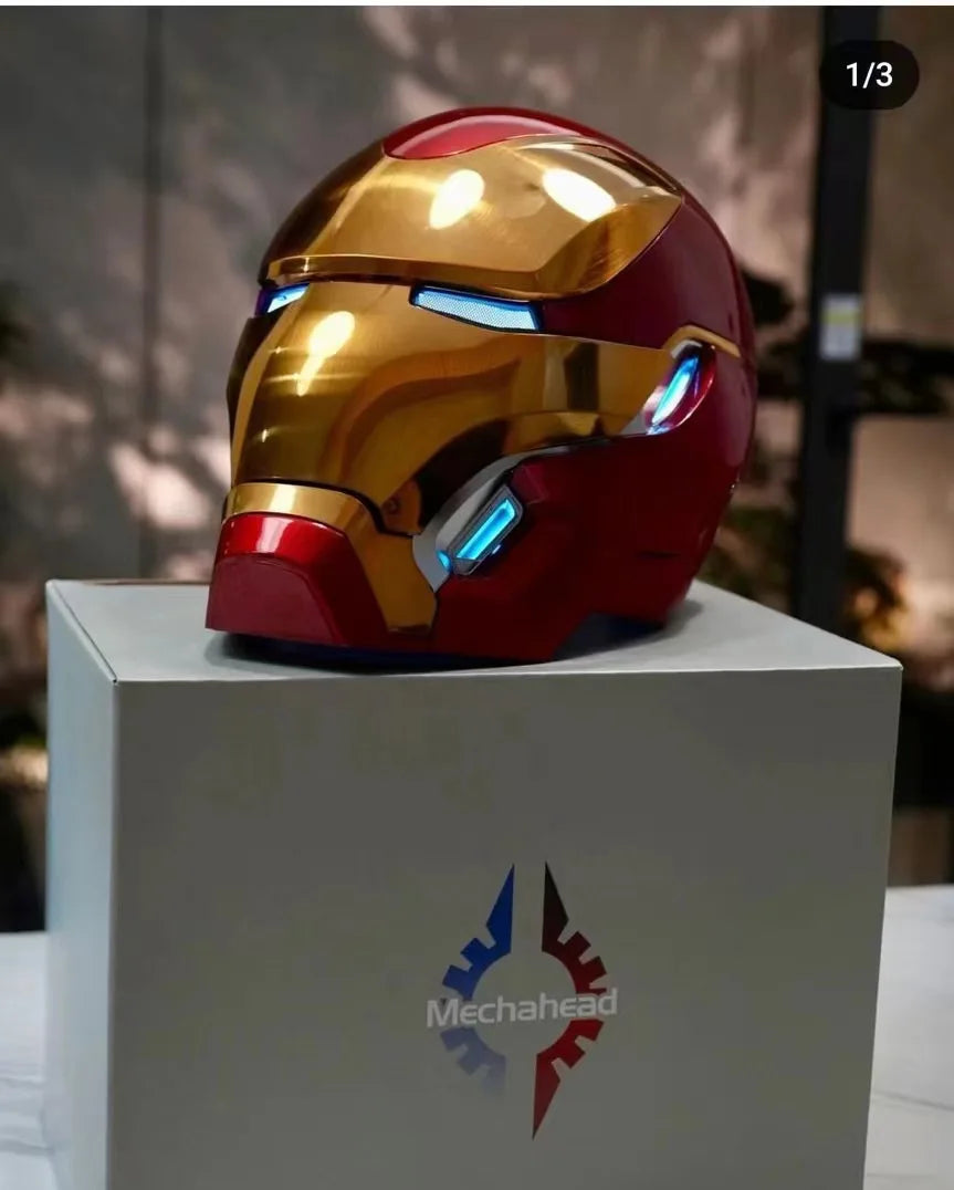 New Rc Marvel Iron Man Mk50 Wearable Helmet Voice-Activated Deformation Around Figures Animation Derivatives Model Toy Gift