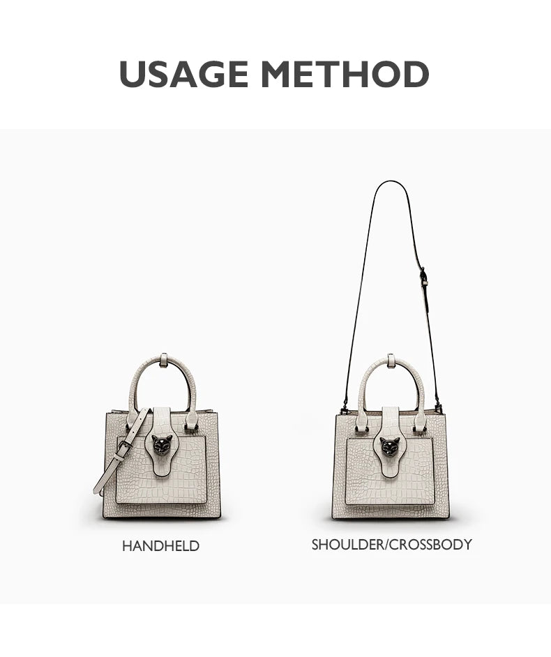 2024 NEW WOMEN'S HANDBAGS BUSINESS LADY GENUINE LEATHER ORIGINAL LUXURY BRAND DESIGNER OFFICE FEMALE BAGS CROSSBODY CAT PURSE