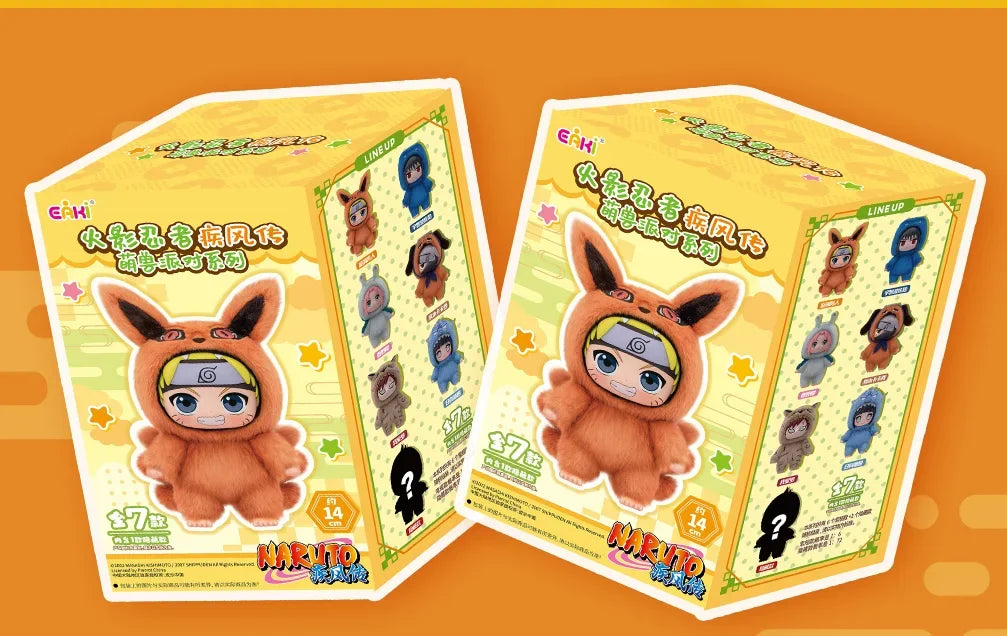 New EAKI Naruto Blind box Shippuden Party Series Stuffed Plush Handmade Ornament Toy Collection Gift