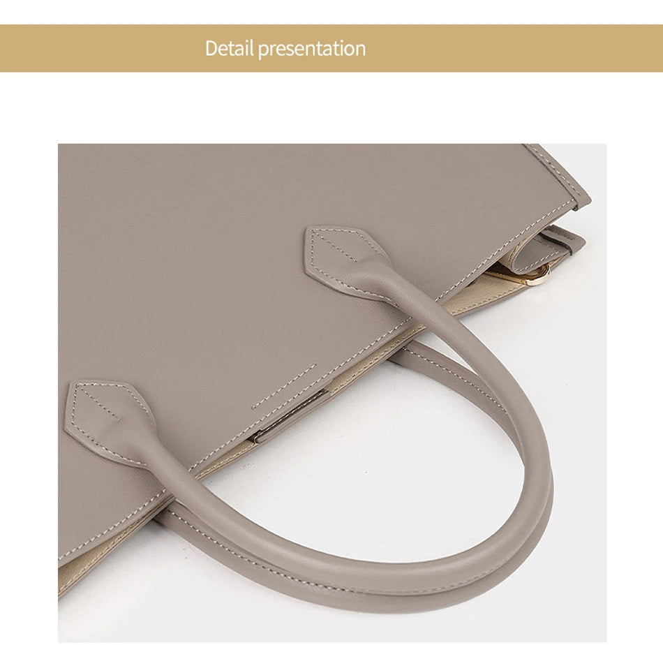 BEEP Luxury Handbags Women Bags Designer Leather Cowhide Leather Shoulder Bag Women Tote Capacity Brand Luxury Tote Big bags