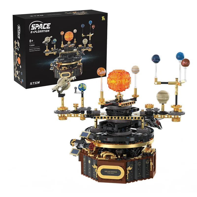 STEM building blocks Electric solar system Planetary Instrument Space Exploration model Assembling toy gift for children student