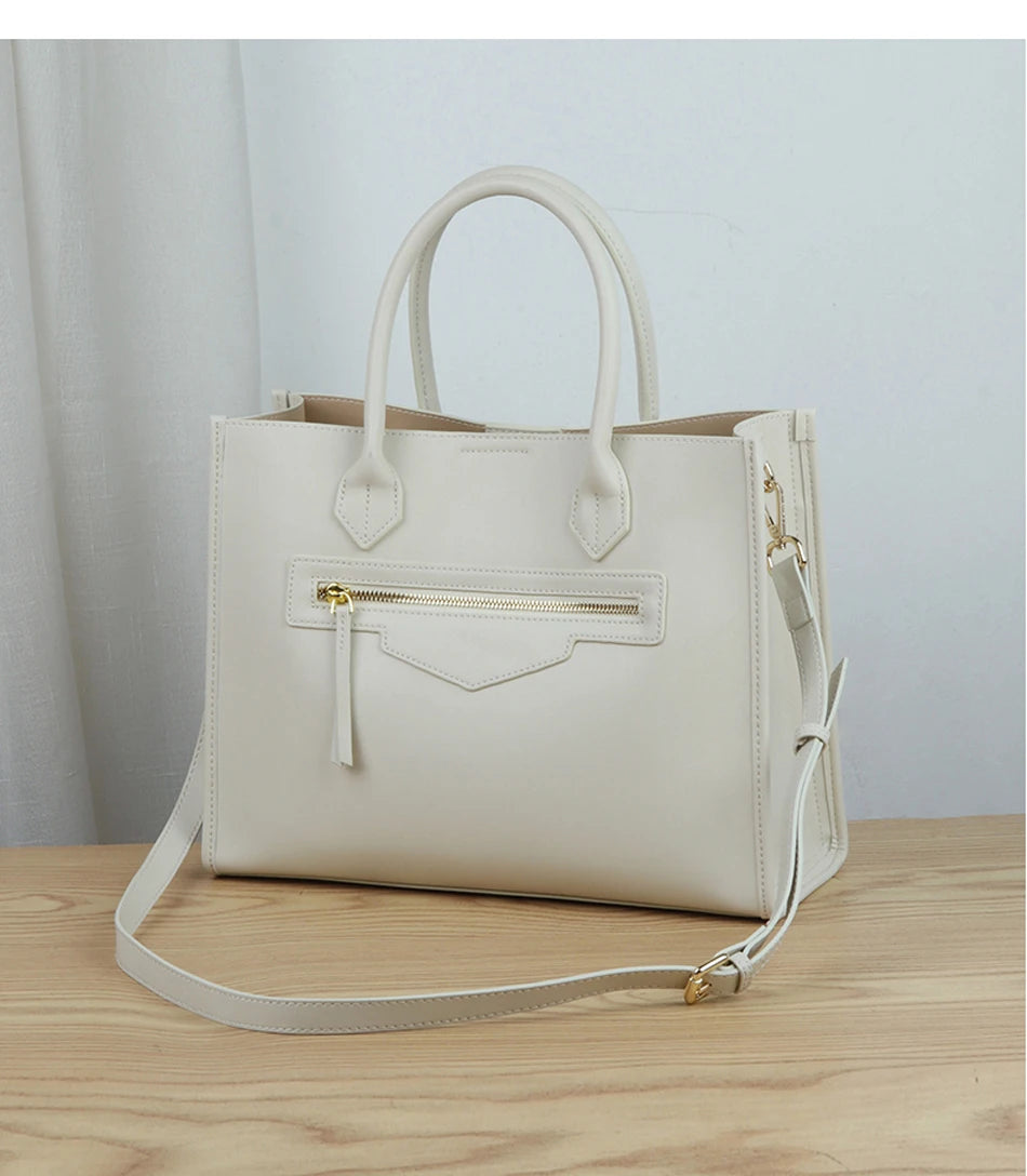 BEEP Luxury Handbags Women Bags Designer Leather Cowhide Leather Shoulder Bag Women Tote Capacity Brand Luxury Tote Big bags