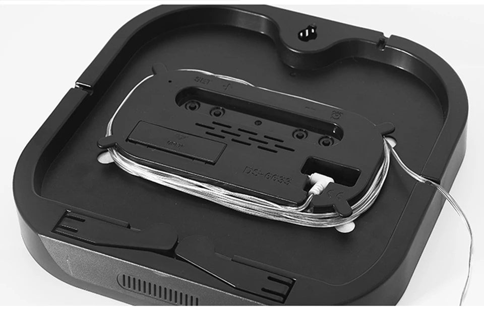 Digital Wall Clock Remote Control Temperature Date Week Display Memory Mode Desktop Clock Dual Alarms LED Clock Room Decor