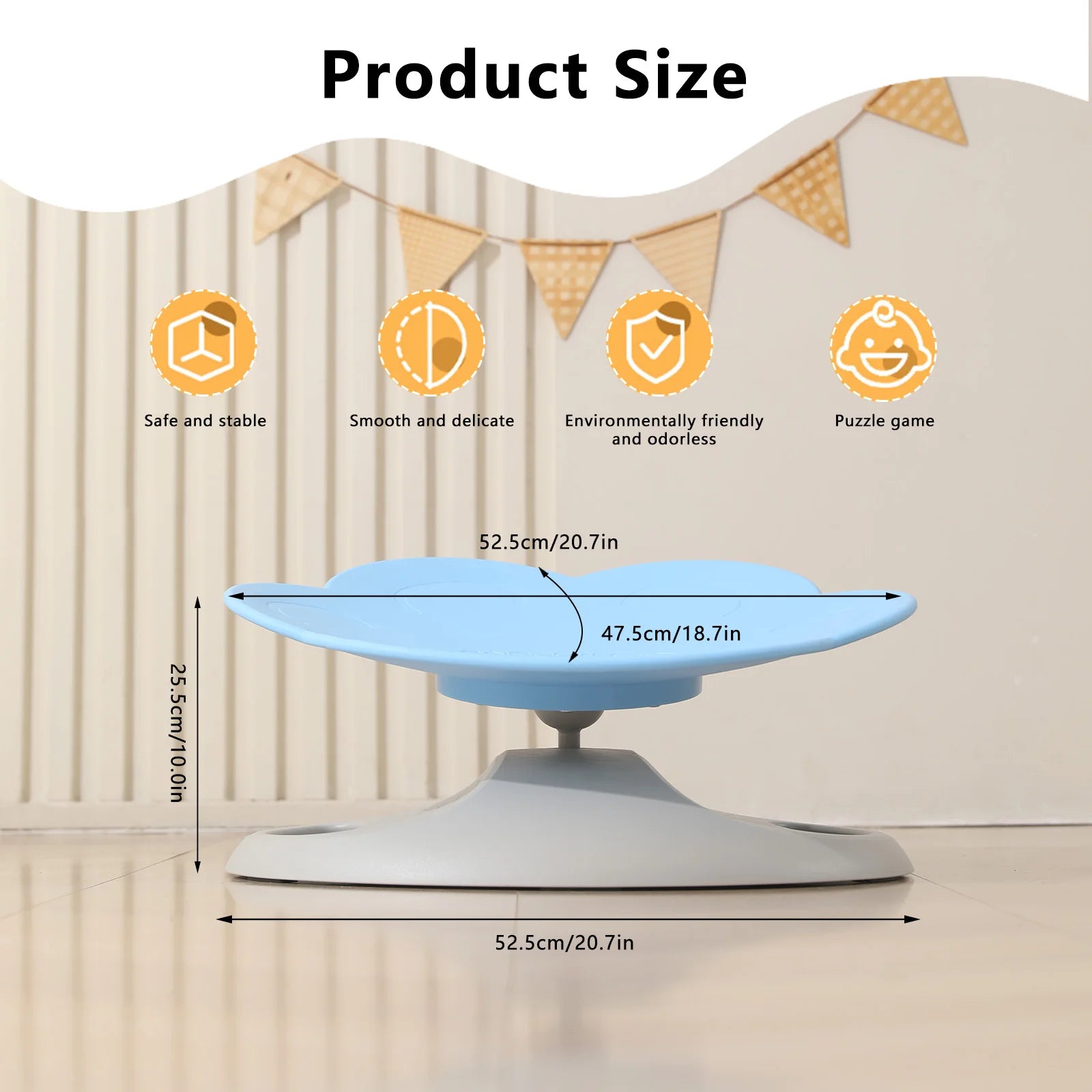 Swivel Chair for Kids, 360° Spinning Seat, Toddler Sit & Spin Chair, Sensory Balance Toys for Children, Autism Sensory Equipment