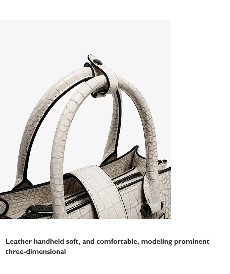 2024 NEW WOMEN'S HANDBAGS BUSINESS LADY GENUINE LEATHER ORIGINAL LUXURY BRAND DESIGNER OFFICE FEMALE BAGS CROSSBODY CAT PURSE