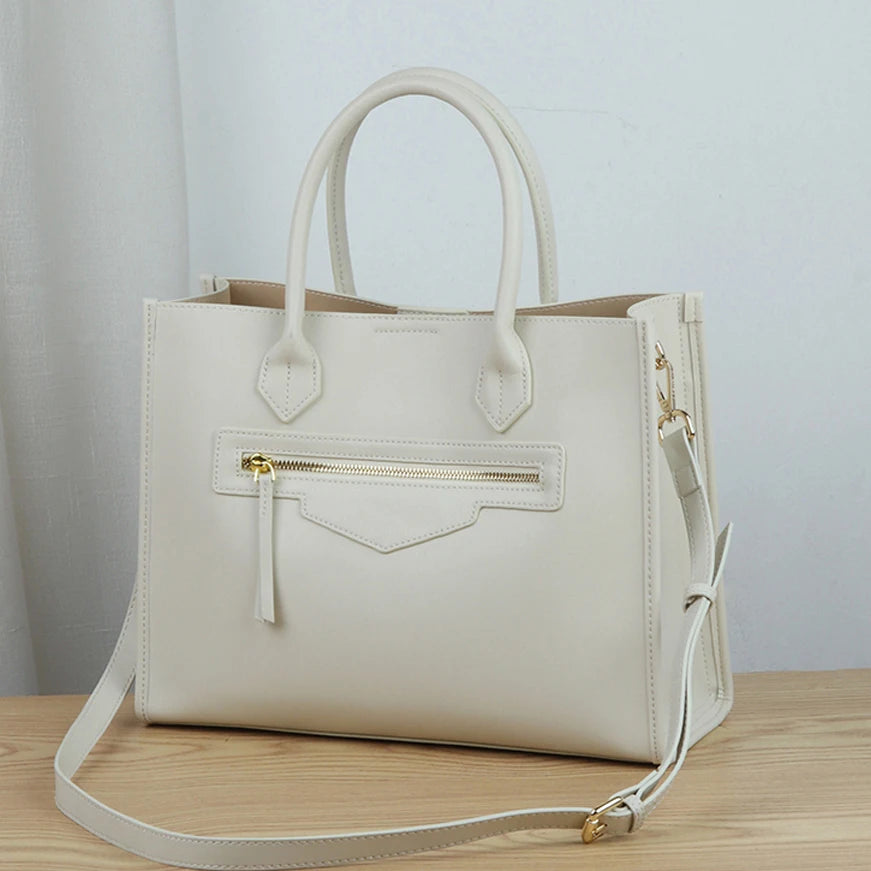 BEEP Luxury Handbags Women Bags Designer Leather Cowhide Leather Shoulder Bag Women Tote Capacity Brand Luxury Tote Big bags