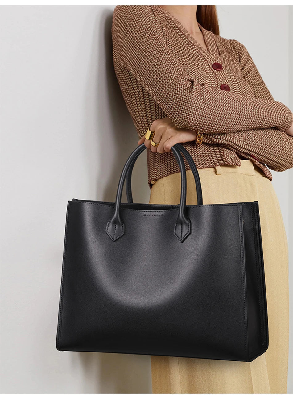 BEEP Luxury Handbags Women Bags Designer Leather Cowhide Leather Shoulder Bag Women Tote Capacity Brand Luxury Tote Big bags