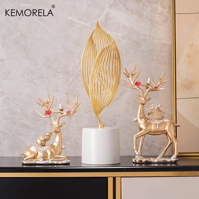 Ceramics Statue Exquisite Home Decor Modern Abstract Art Statue Ornaments Sculpture Decoration for Living Room Table Centerpiece