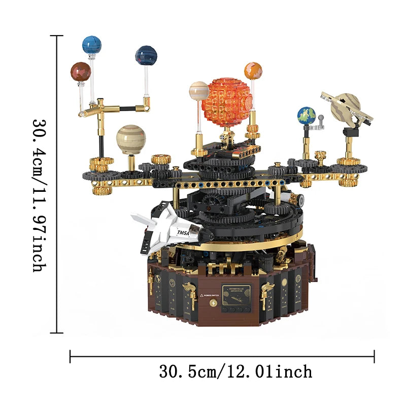 STEM building blocks Electric solar system Planetary Instrument Space Exploration model Assembling toy gift for children student