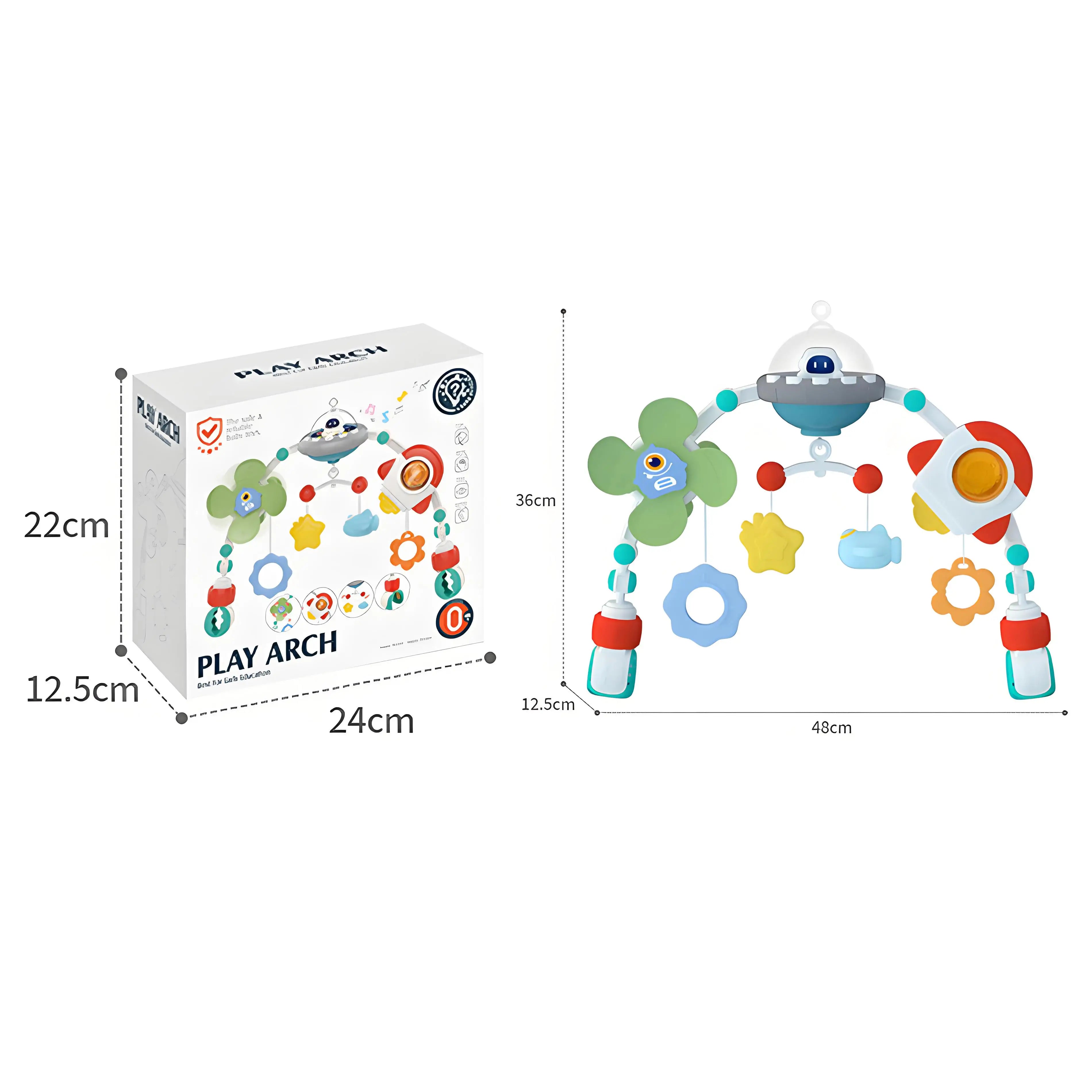 Baby Stroller Arch Toys Crib Mobile Music Rotating Bouncers Toys Fine Motor Skills Sensory Development Arch Baby Car Seat Toys