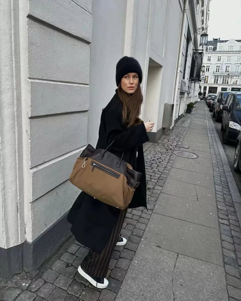 Margaux 17 Inside Out Genuine Leather Tote Bags For Women Luxury Classic Handbags Pocket Large Capacity Shoulder Bag