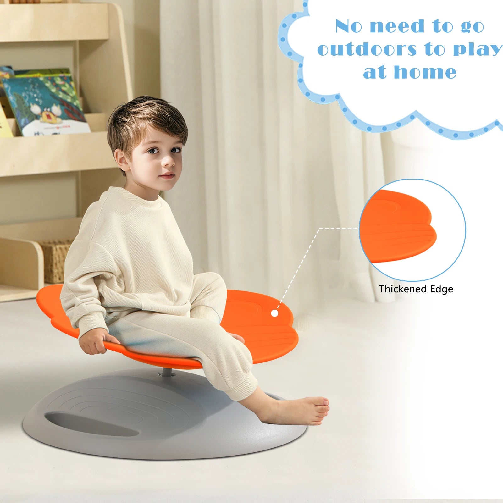 Swivel Chair for Kids, 360° Spinning Seat, Toddler Sit & Spin Chair, Sensory Balance Toys for Children, Autism Sensory Equipment