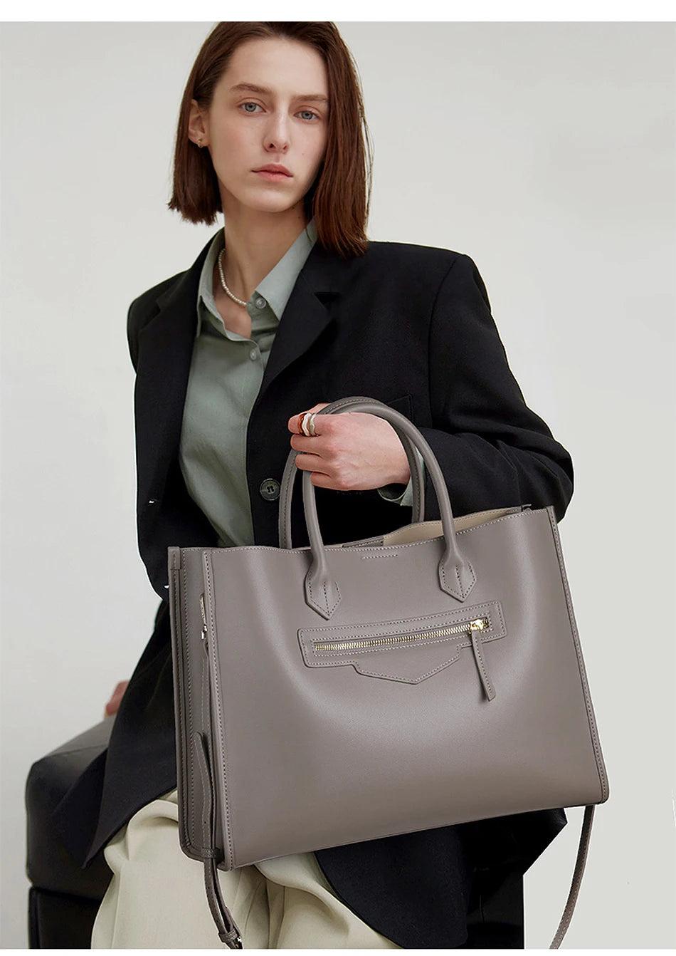 BEEP Luxury Handbags Women Bags Designer Leather Cowhide Leather Shoulder Bag Women Tote Capacity Brand Luxury Tote Big bags