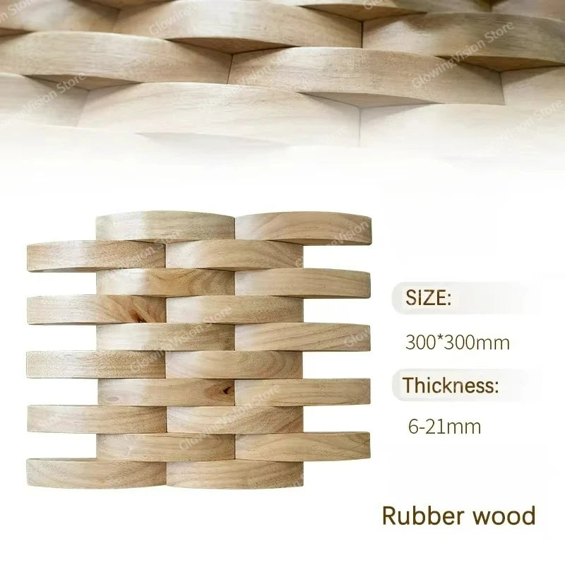 3D Mosaic Wall Panel Black Walnut Solid Wood Light Luxury Simple Acoustic Diffuser Background Wall Decoration Wall Stickers