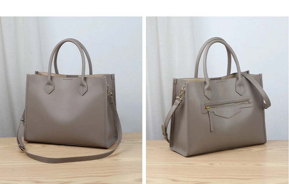 BEEP Luxury Handbags Women Bags Designer Leather Cowhide Leather Shoulder Bag Women Tote Capacity Brand Luxury Tote Big bags