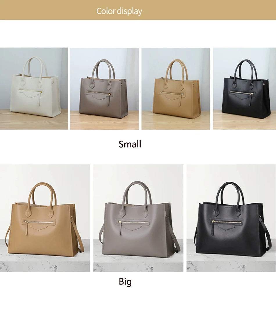 BEEP Luxury Handbags Women Bags Designer Leather Cowhide Leather Shoulder Bag Women Tote Capacity Brand Luxury Tote Big bags