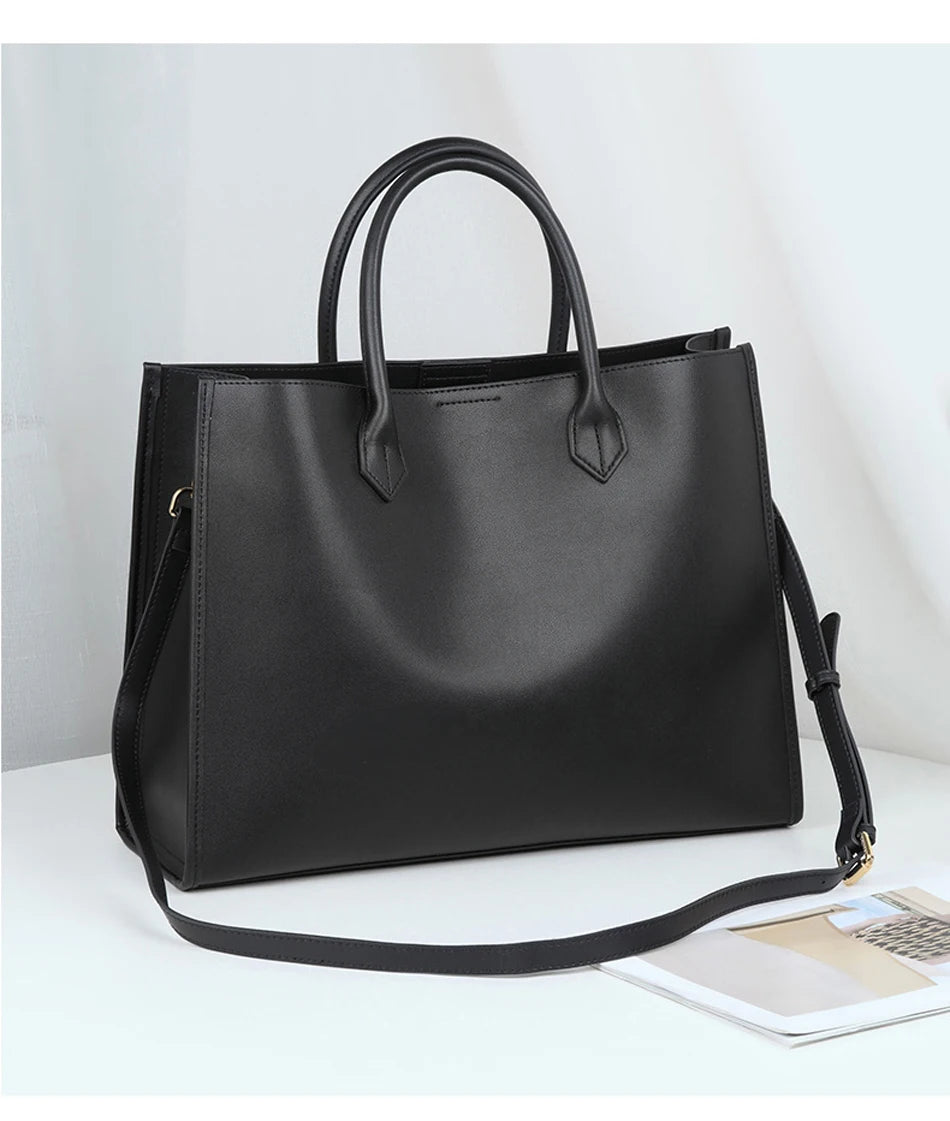 BEEP Luxury Handbags Women Bags Designer Leather Cowhide Leather Shoulder Bag Women Tote Capacity Brand Luxury Tote Big bags