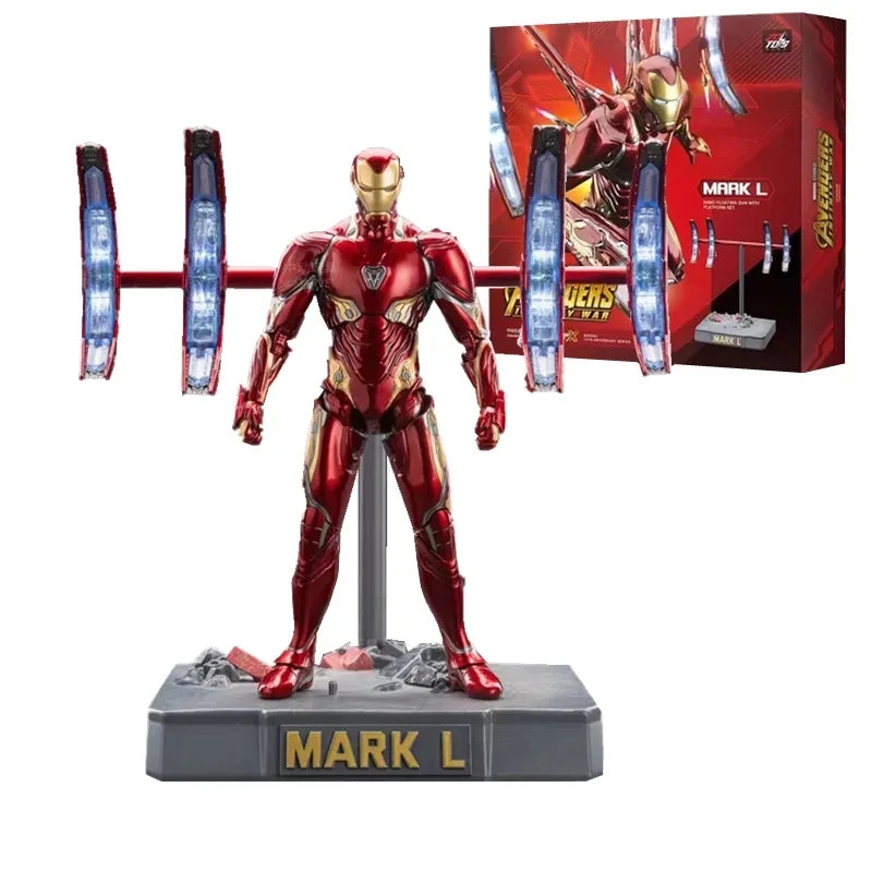 ZD Toys LED Light Iron Man MK1 MK2 MK3 MK4 MK5 MK6 MK7 MK43 MK50 7" Movie Action Figure Tony Stark Legends Toys