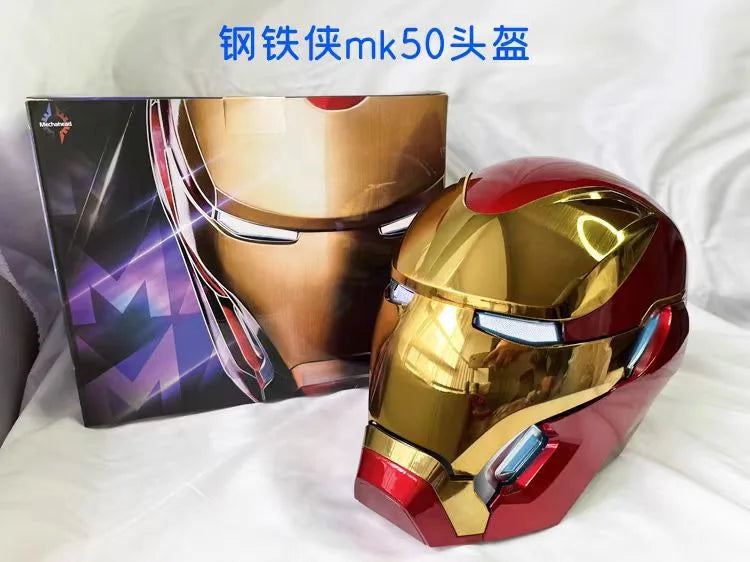 New Rc Marvel Iron Man Mk50 Wearable Helmet Voice-Activated Deformation Around Figures Animation Derivatives Model Toy Gift