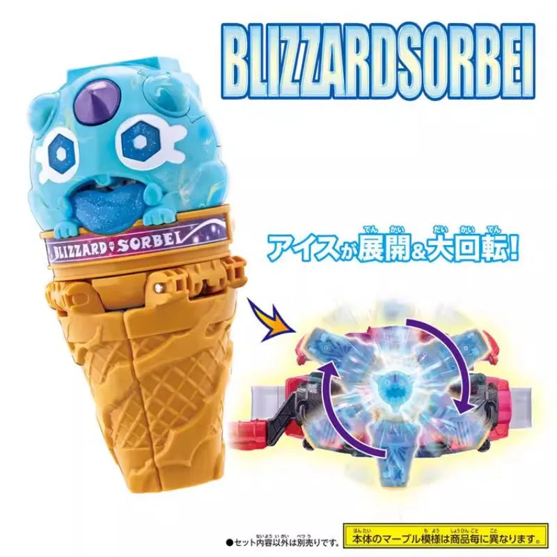 In Stock BANDAI Original DX Kamen Rider GAVV Blizzardsorbei Gochizo Ice-cream Cone Valen Smoothie Anime Figure Model Toy Gift