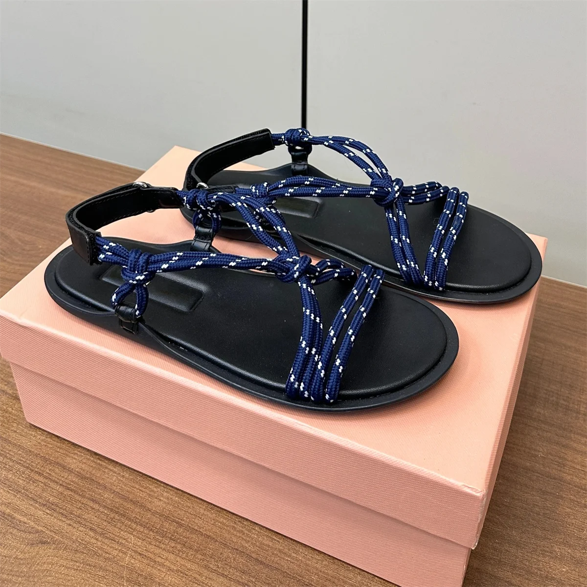 2025 FANGXITING Newest Summer Bohemian Sandals Canvas Slides Beach Shoes For Woman Espadrilles Flip-Flops Exclusive Lazy Slipper