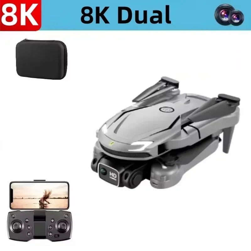 V88 Drone VR 8K Professional HD Dual Camera WIFI 5G GPS Obstacle Avoidance Photography Optical Flow Foldable Toy Holiday Gifts