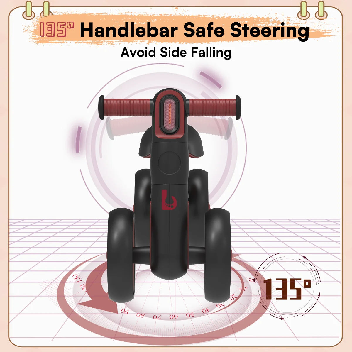 Ubravoo Baby Slide Balance Bike for 12-24 Months,3-Mode Headlight & 4 Transparent Silence Wheels, Riding on Toys Birthday Gifts