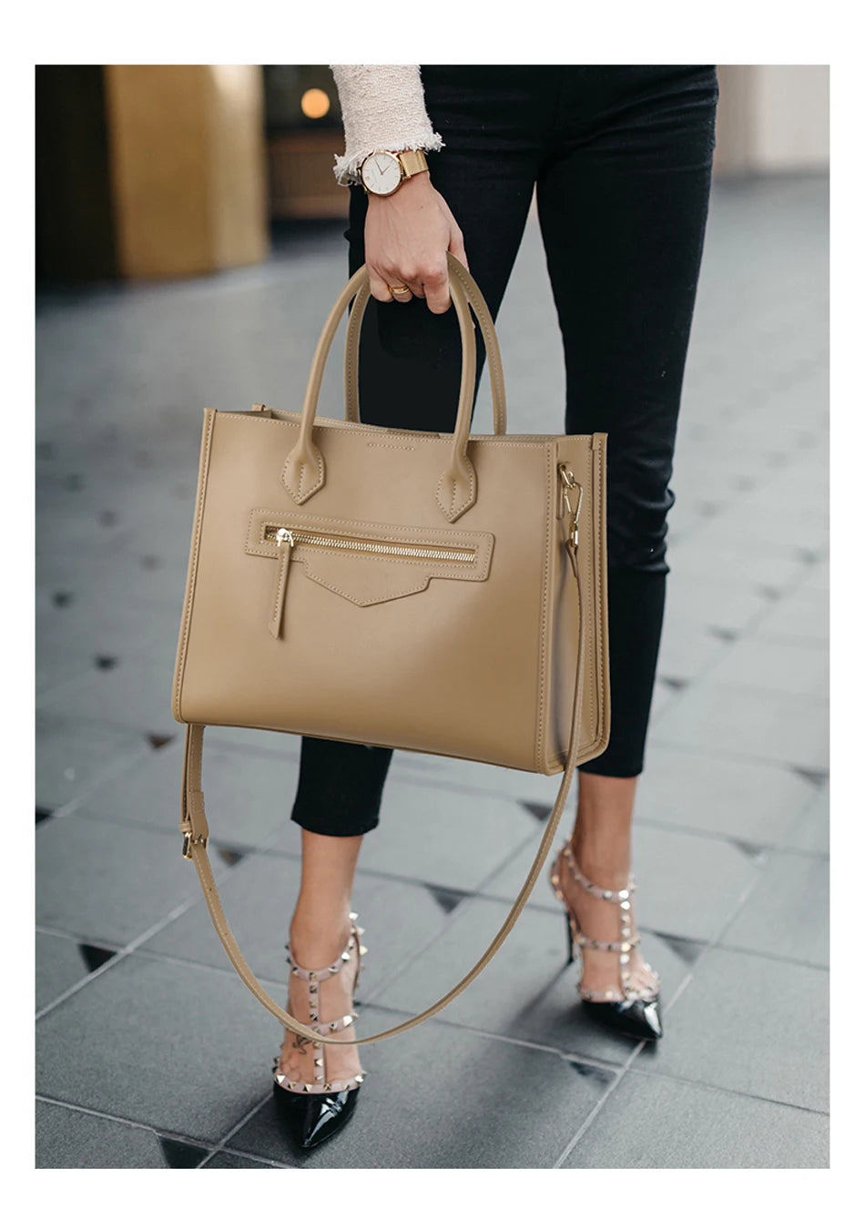 BEEP Luxury Handbags Women Bags Designer Leather Cowhide Leather Shoulder Bag Women Tote Capacity Brand Luxury Tote Big bags