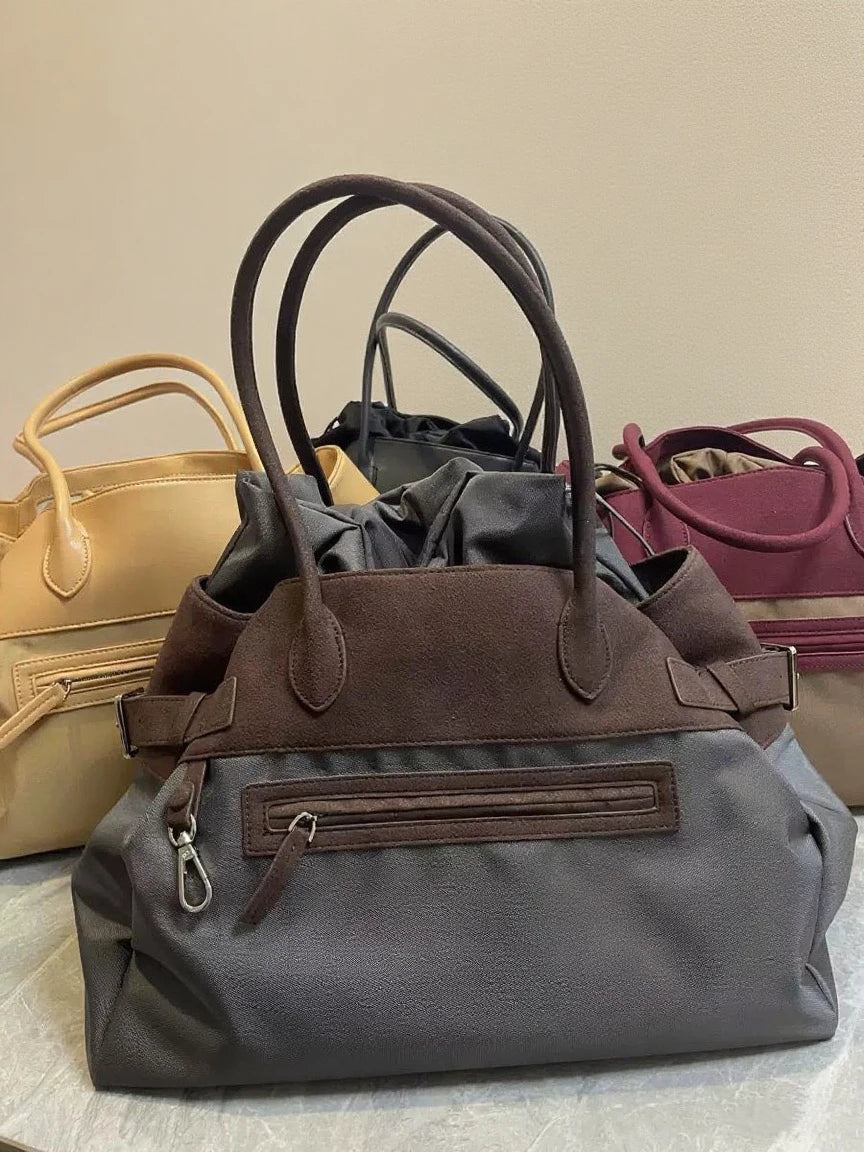 Margaux 17 Inside Out Genuine Leather Tote Bags For Women Luxury Classic Handbags Pocket Large Capacity Shoulder Bag