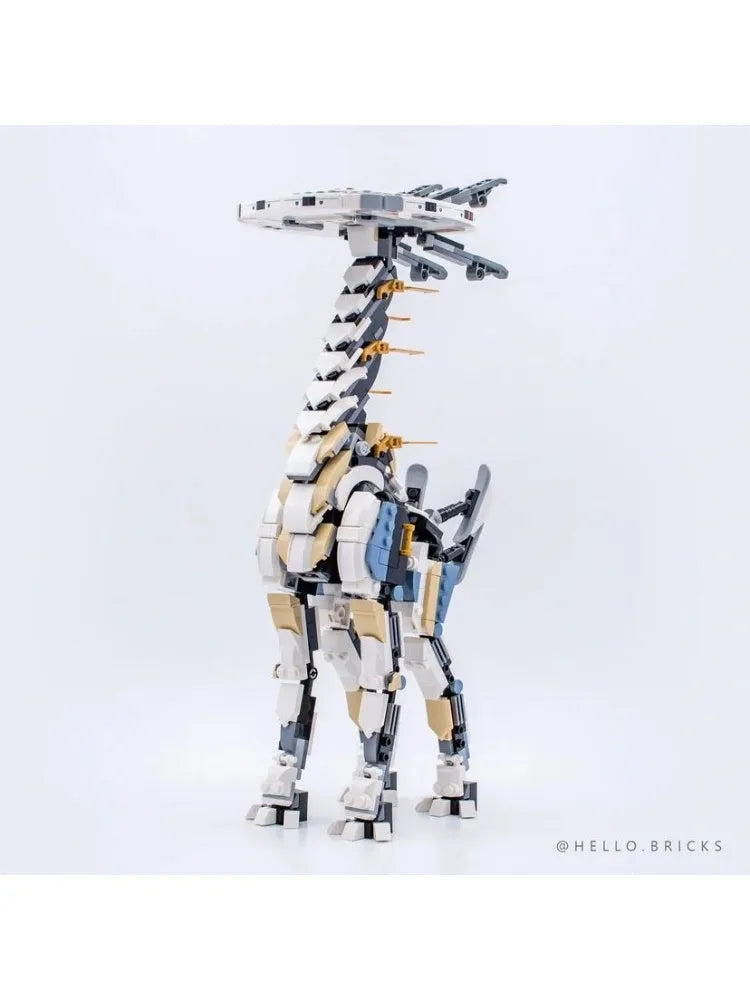 MOC 1222pcs Horizon Monster Giraffe Long Necked Beast Building Blocks Set Mechanical Dawn Deer Creature Bricks Toys For Children