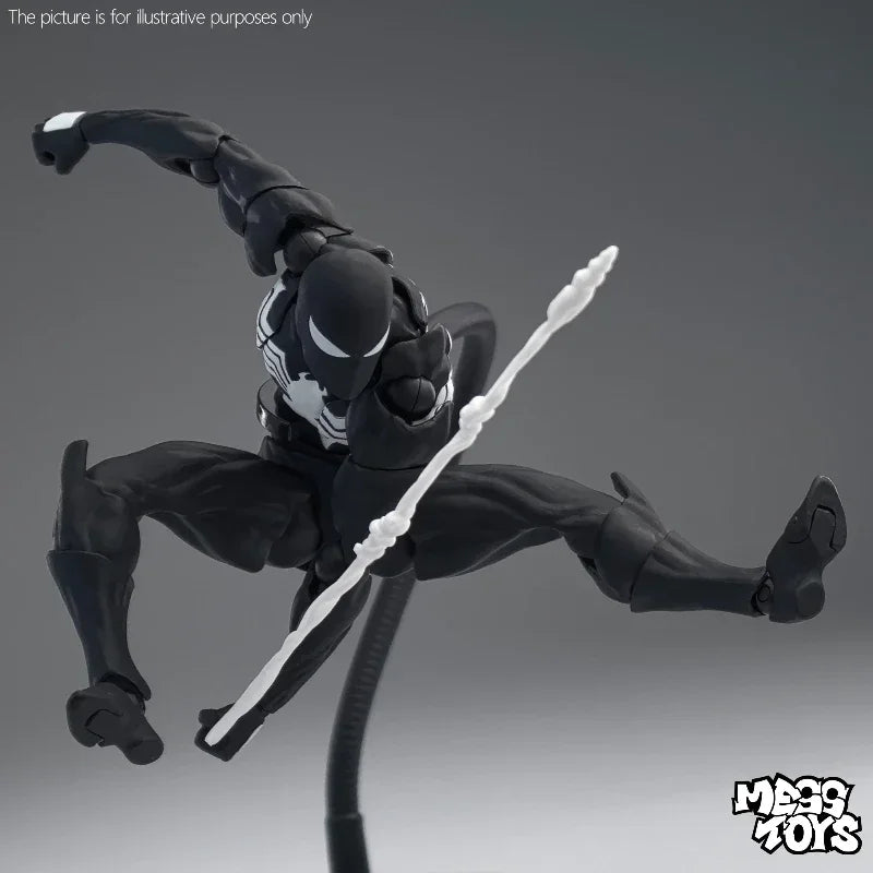 Mess Toys Spider Anime Figure Black Suit Neighbor Symbiote Scarlet Spider Kaine Parker Black Red Spider Action Figure Gifts Toys