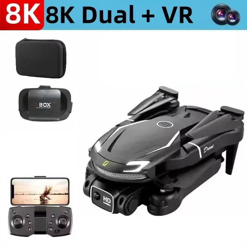 V88 Drone VR 8K Professional HD Dual Camera WIFI 5G GPS Obstacle Avoidance Photography Optical Flow Foldable Toy Holiday Gifts