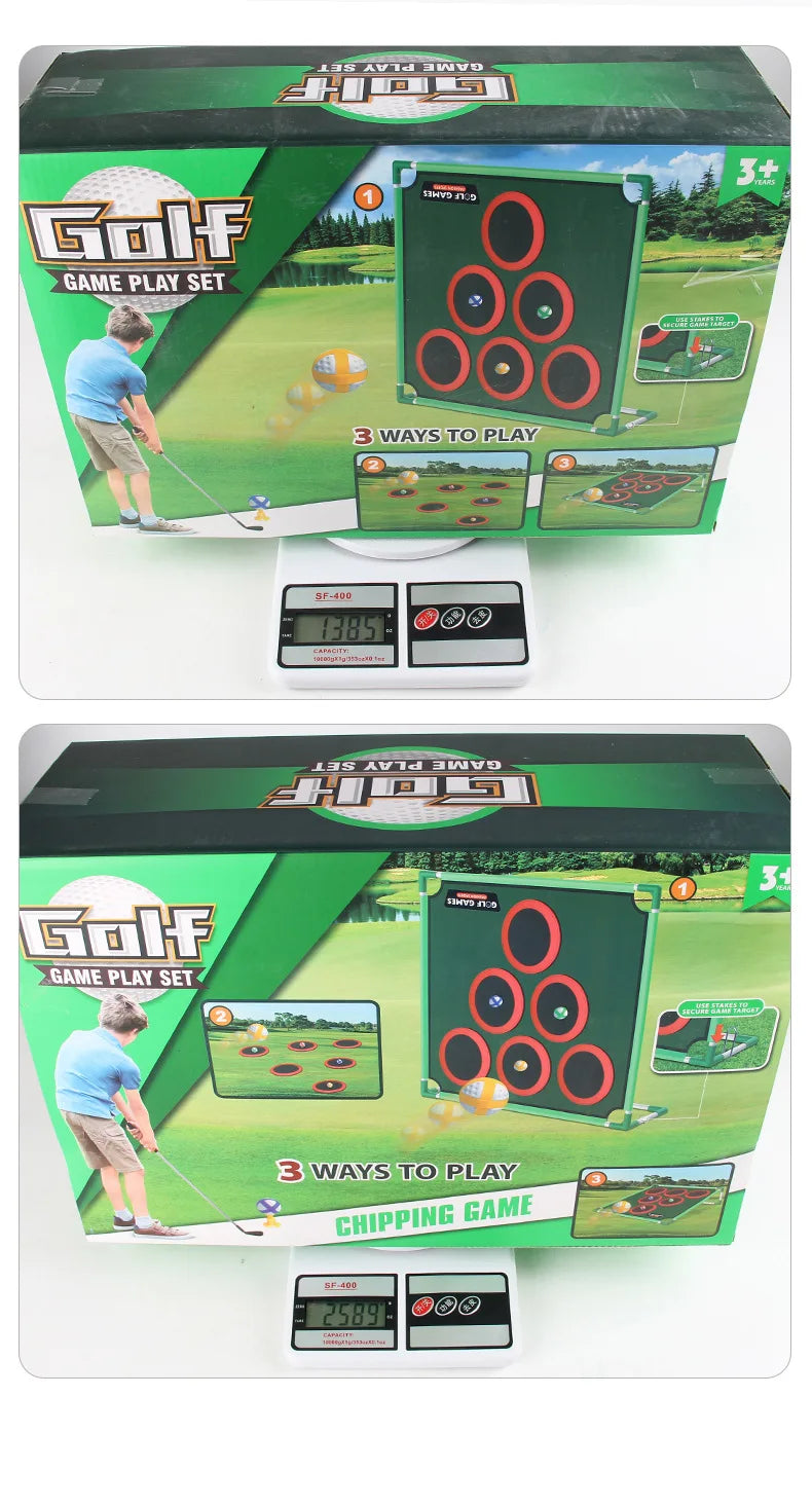 Golf Set Game Mat Target Strap Stand Indoor and Outdoor Portable Parent Child Interactive Children's Toy