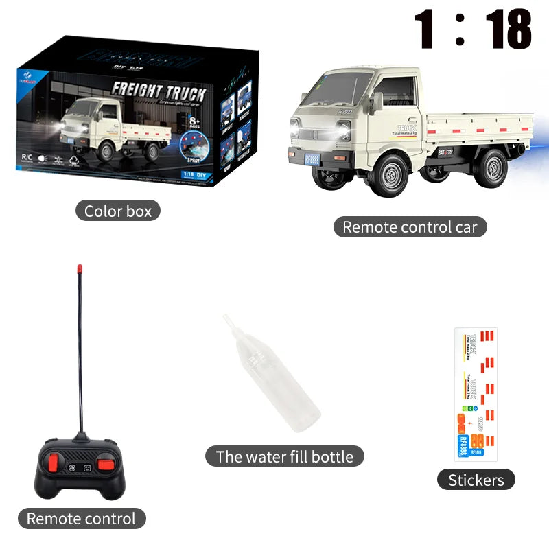 New KF21 1:16 2.4GHZ Remote Control Car Simulates Drift And Climbing Trucks With Spray And LED Lights Toy For Children Boys Gift