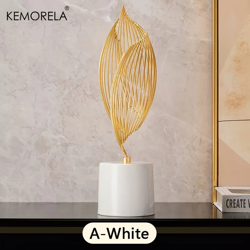 Ceramics Statue Exquisite Home Decor Modern Abstract Art Statue Ornaments Sculpture Decoration for Living Room Table Centerpiece