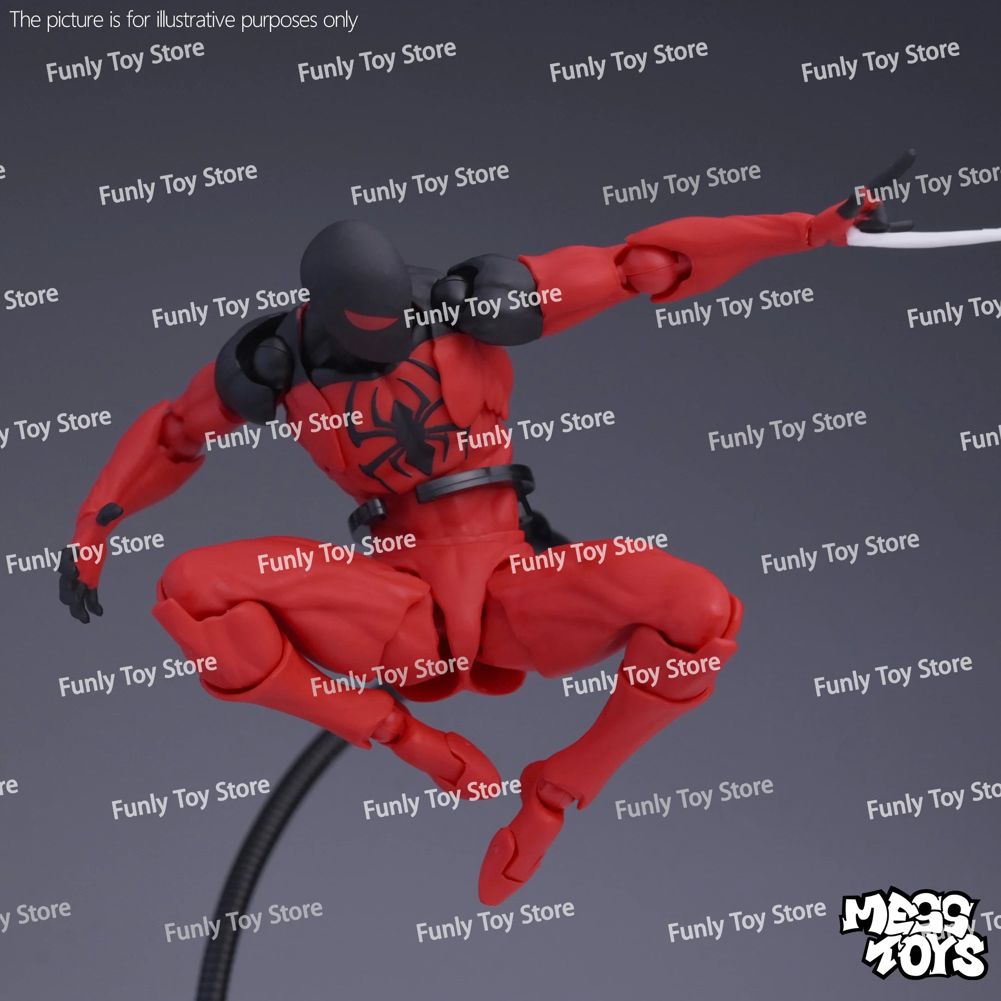 In Stock Mess Toys Spider Man Scarlet Spider Kaine Parker Messtoys Black Suit Symbiote Spiderman Anime Action Figure Gifts Toys