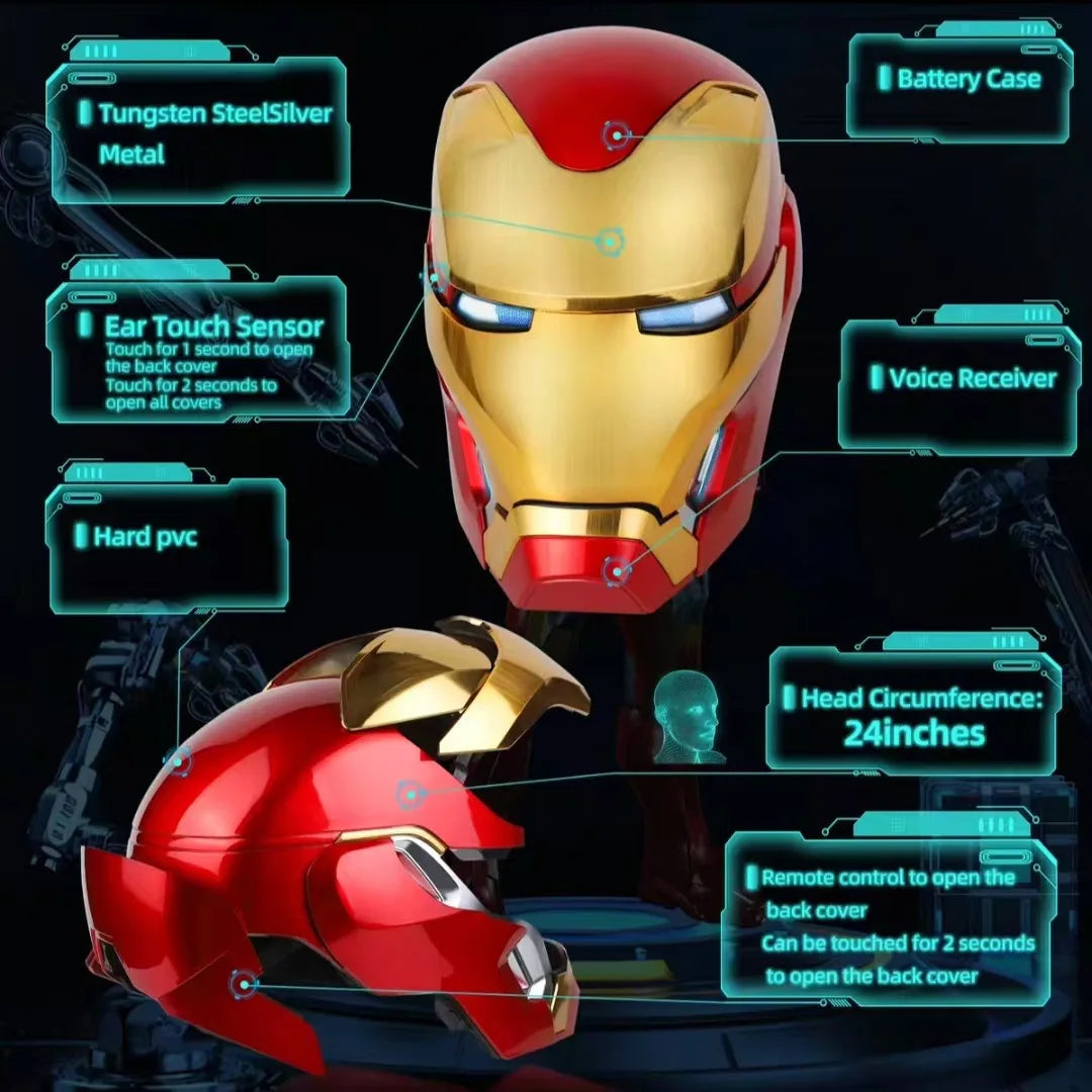 New Rc Marvel Iron Man Mk50 Wearable Helmet Voice-Activated Deformation Around Figures Animation Derivatives Model Toy Gift
