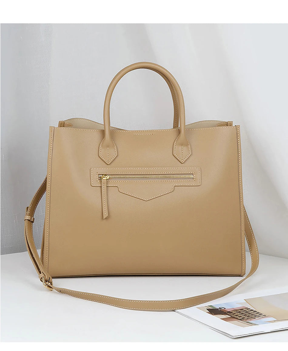 BEEP Luxury Handbags Women Bags Designer Leather Cowhide Leather Shoulder Bag Women Tote Capacity Brand Luxury Tote Big bags