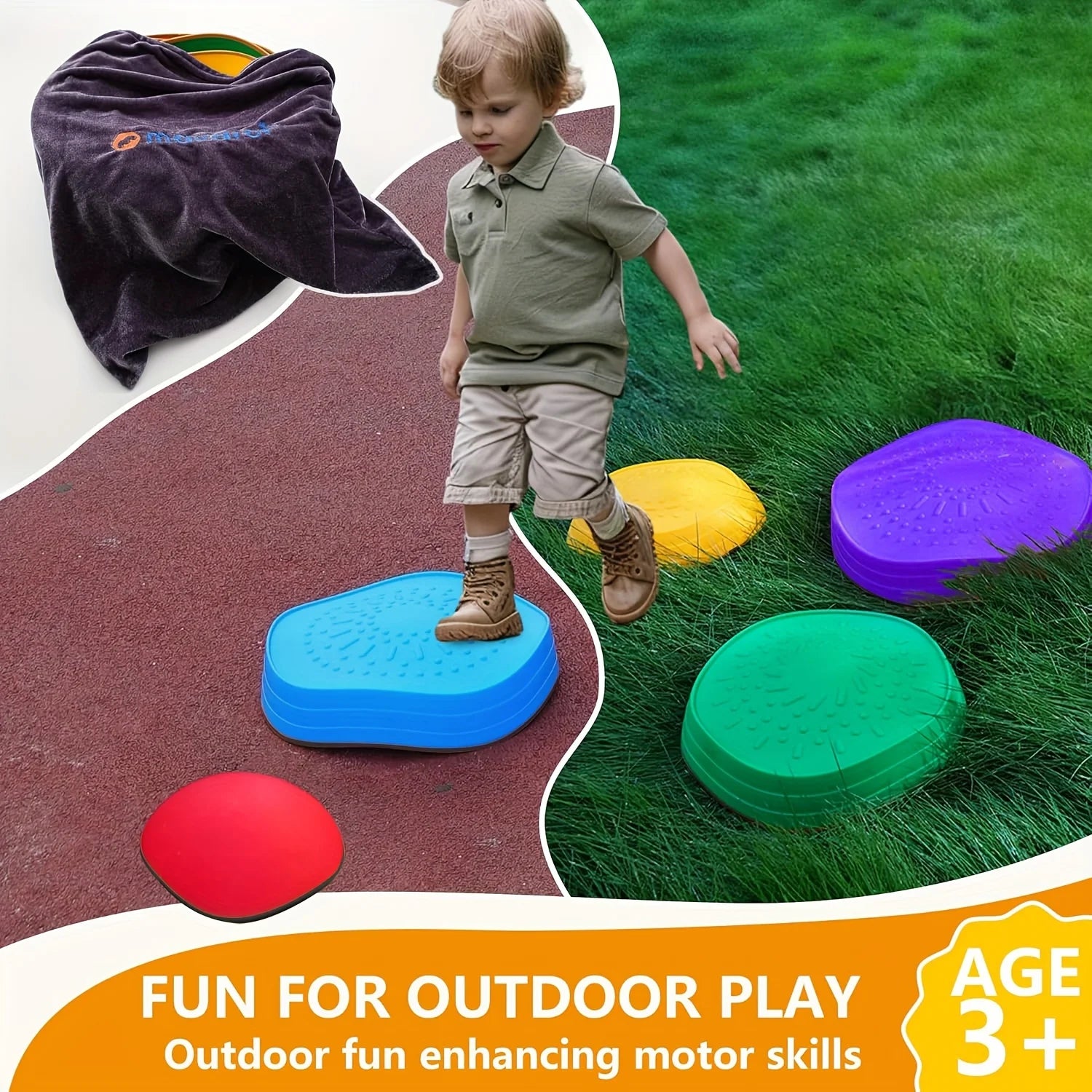 5Pcs/set Balance Stepping Stones Toys Kids Trampling Stone Montessori Toys Tactile Sensing Sports Toys Kids Indoor Outdoor Play