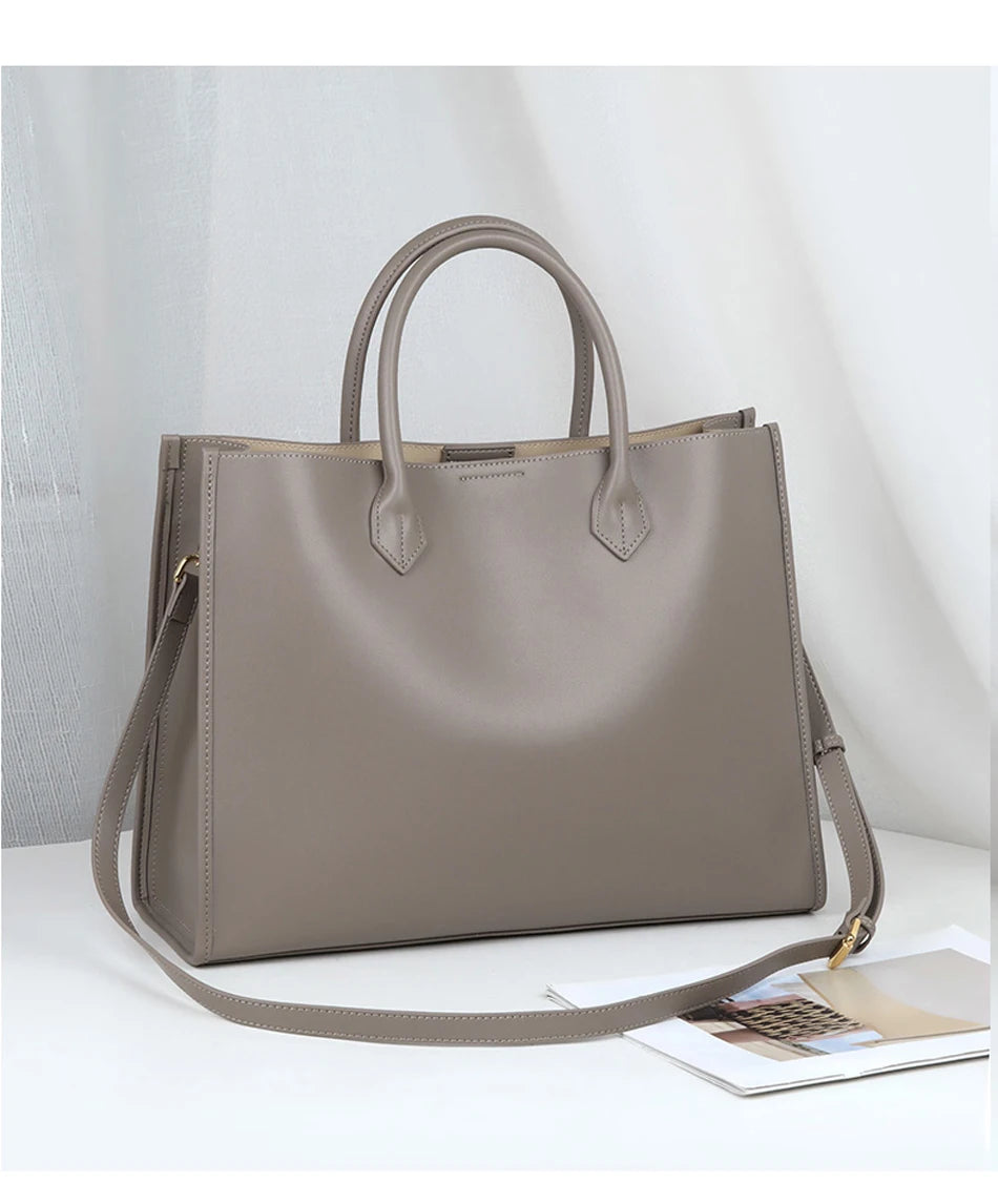 BEEP Luxury Handbags Women Bags Designer Leather Cowhide Leather Shoulder Bag Women Tote Capacity Brand Luxury Tote Big bags