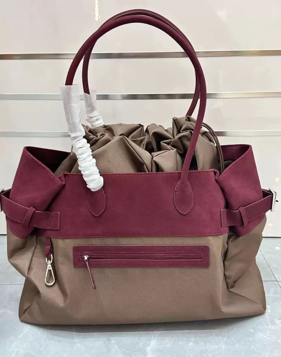 Margaux 17 Inside Out Genuine Leather Tote Bags For Women Luxury Classic Handbags Pocket Large Capacity Shoulder Bag