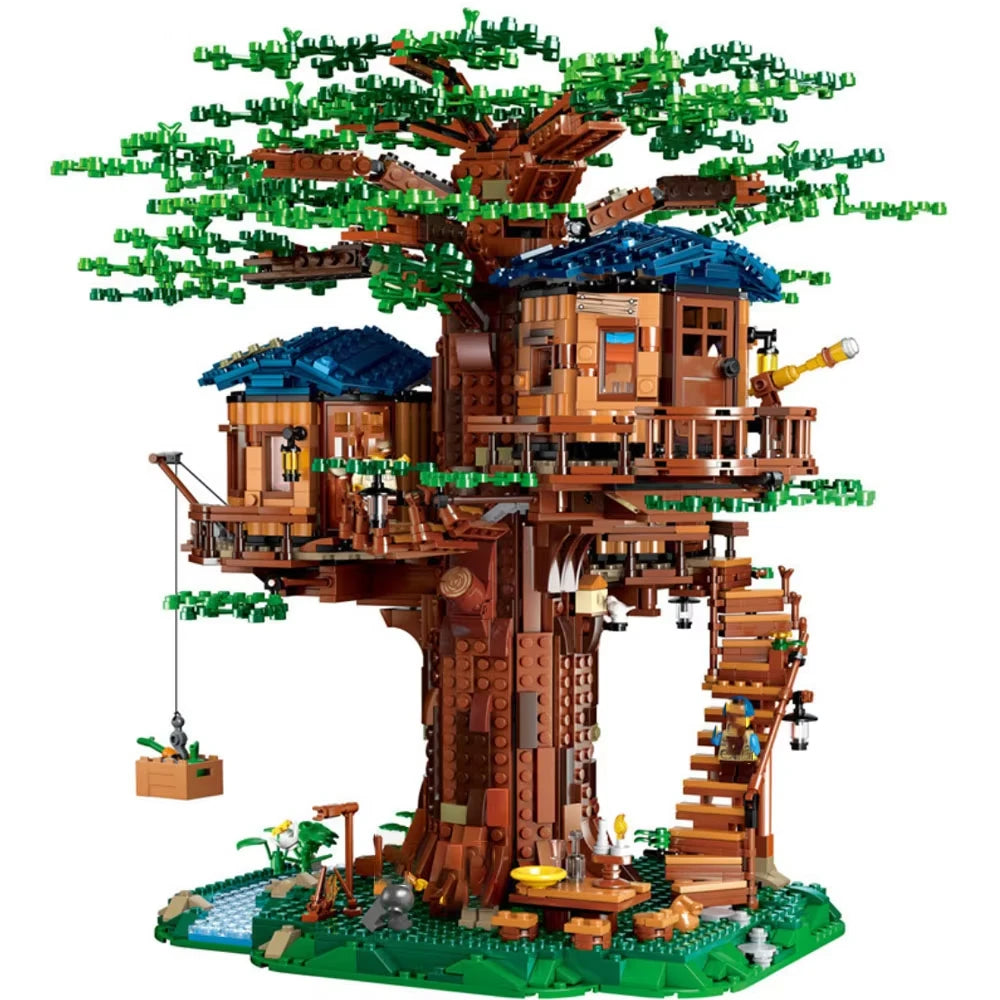 1080PCS Four Seasons Tree House City Building Blocks Tree House Room Home Building Blocks Set Children's Toys Gift