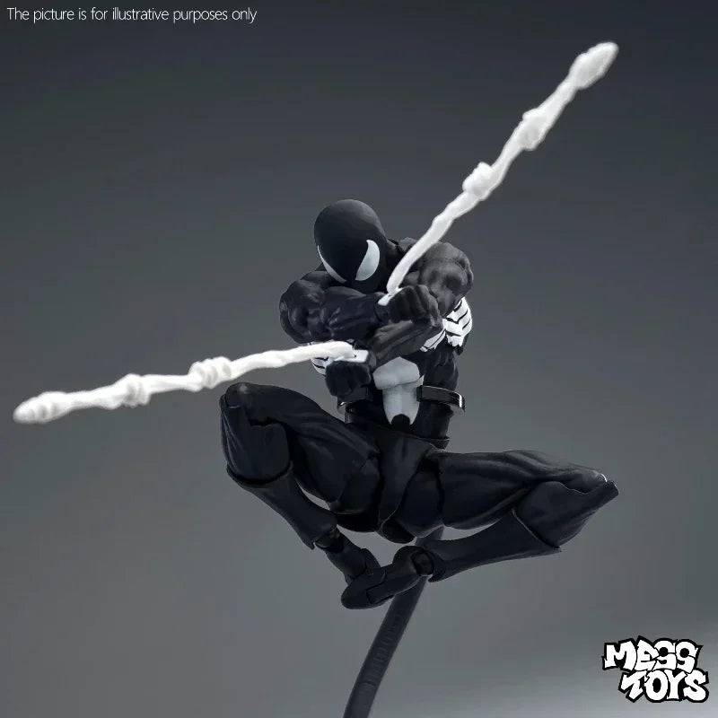 Mess Toys Spider Anime Figure Black Suit Neighbor Symbiote Scarlet Spider Kaine Parker Black Red Spider Action Figure Gifts Toys