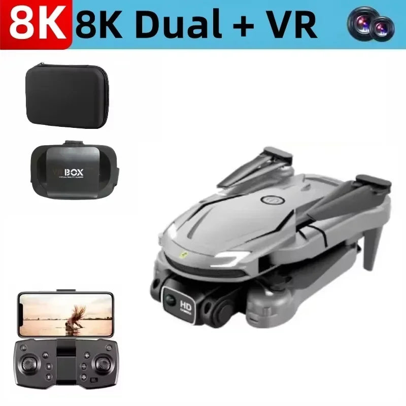 V88 Drone VR 8K Professional HD Dual Camera WIFI 5G GPS Obstacle Avoidance Photography Optical Flow Foldable Toy Holiday Gifts