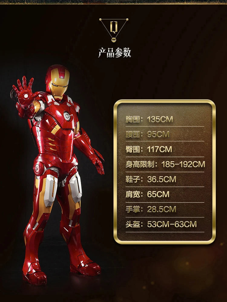 Iron Man Real Person Wearable Battle Suit 1:1 Full Body Armor Adult Robot Armor Suit Mecha Cos Clothing Model Toy Christmas Gift