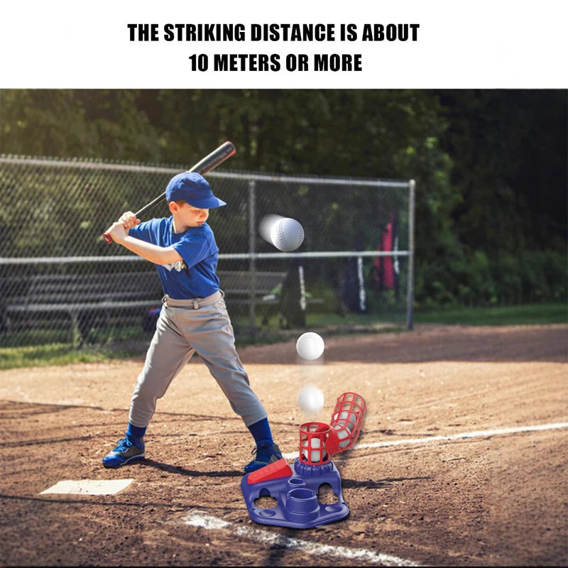 3-In-1 Baseball Catapult Launcher Automatic Fun Safe Sports Exercise Parent-Child Interaction Outdoor Sport Toys