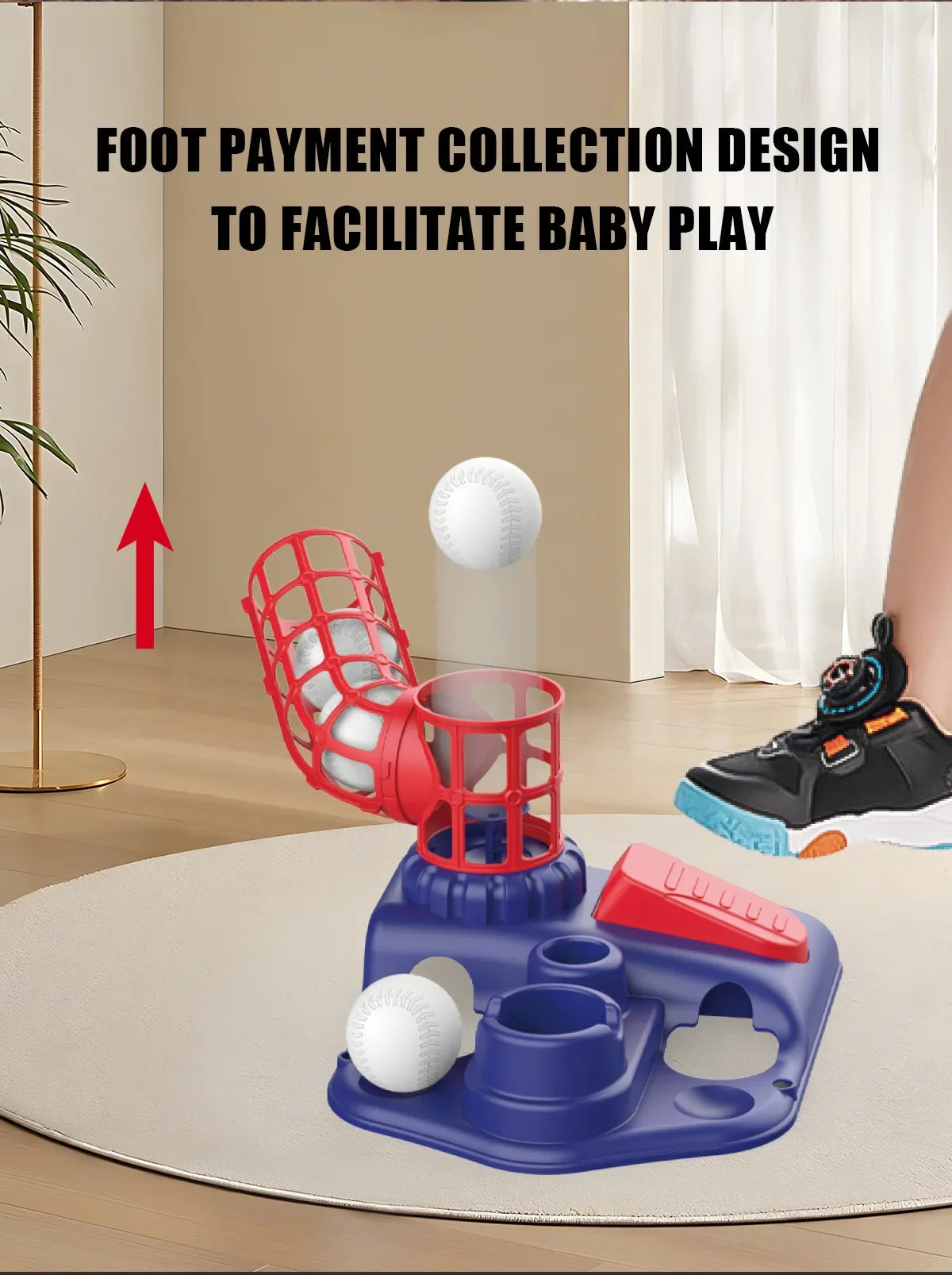 3-In-1 Baseball Catapult Launcher Automatic Fun Safe Sports Exercise Parent-Child Interaction Outdoor Sport Toys