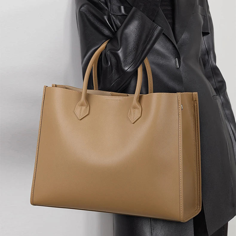 BEEP Luxury Handbags Women Bags Designer Leather Cowhide Leather Shoulder Bag Women Tote Capacity Brand Luxury Tote Big bags