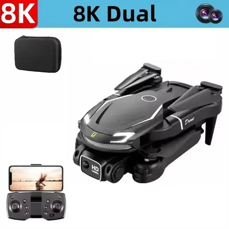 V88 Drone VR 8K Professional HD Dual Camera WIFI 5G GPS Obstacle Avoidance Photography Optical Flow Foldable Toy Holiday Gifts